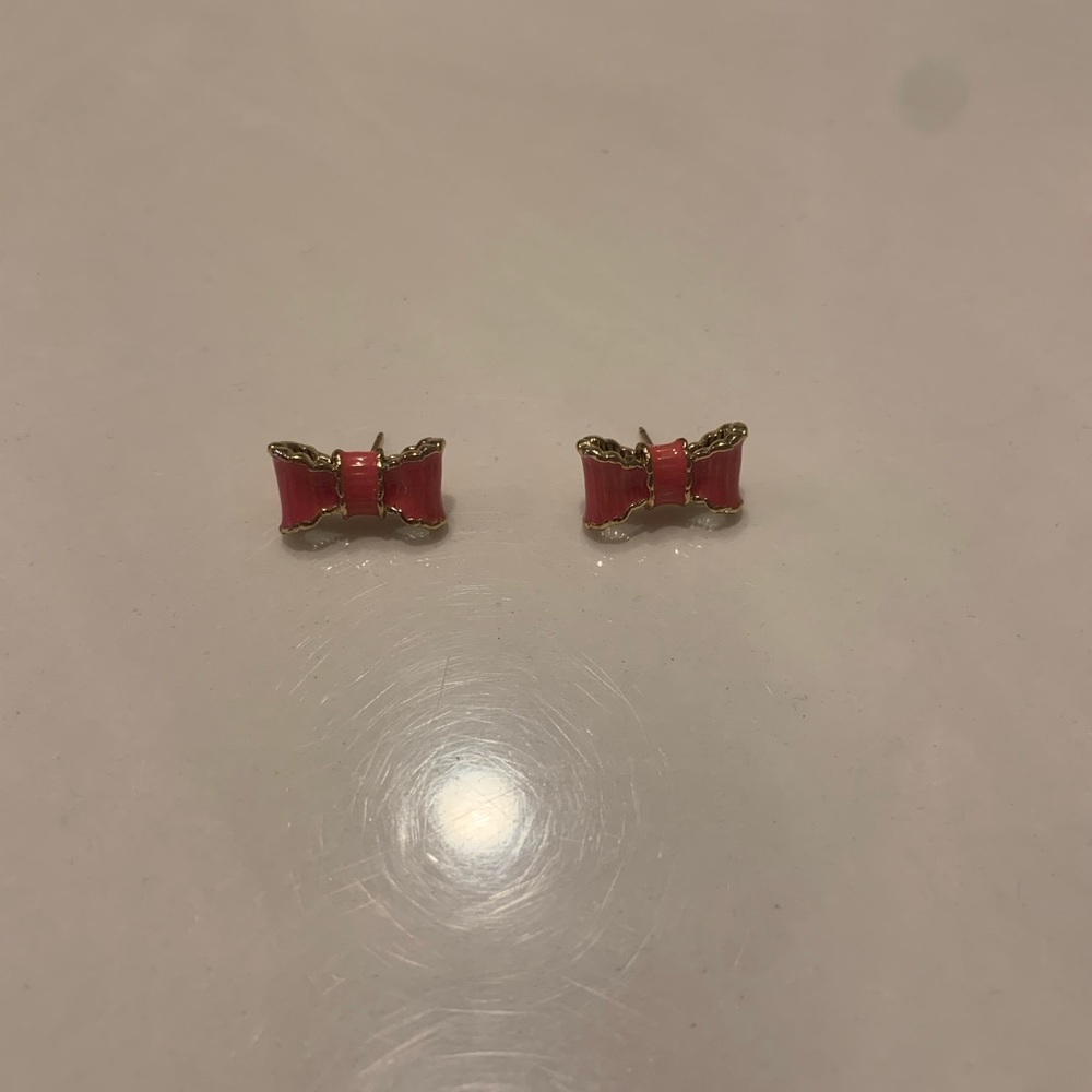 Pink bow Kate Spade earrings